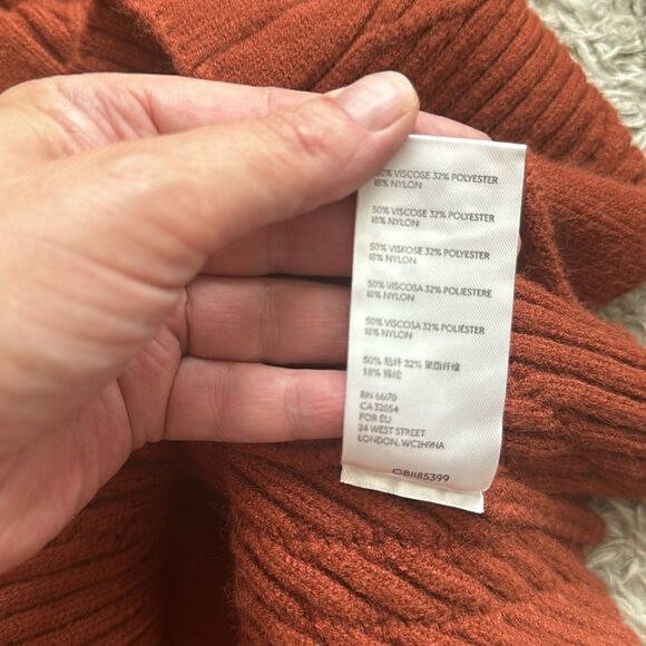 Free People 288654 Emmaline Mini Sweater Dress size M terra Cott - Picture 11 of 11